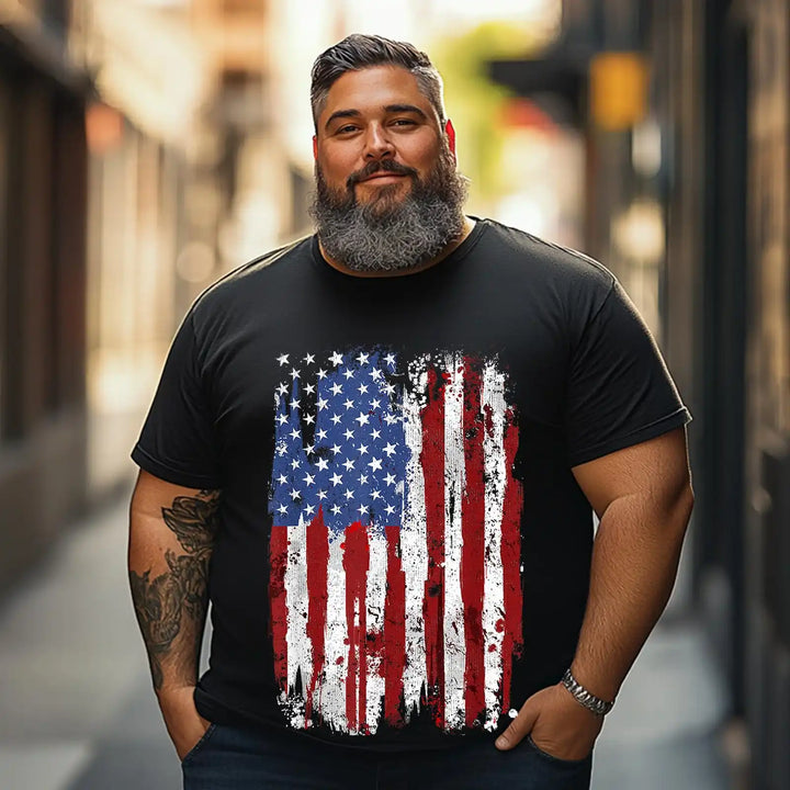 USA Flag American Flag United States Merica 4th Of July Men T Shirts Big and Tall Men Shirts Plus Size Short Sleeve Fashion Casual T Shirt Graphic Tee Shirts Tshirts