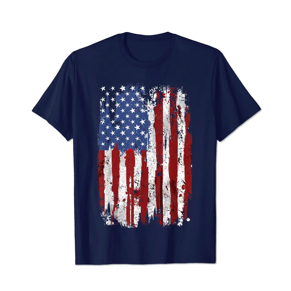 USA Flag American Flag United States Merica 4th Of July Men T Shirts Big and Tall Men Shirts Plus Size Short Sleeve Fashion Casual T Shirt Graphic Tee Shirts Tshirts - BigTallGuys