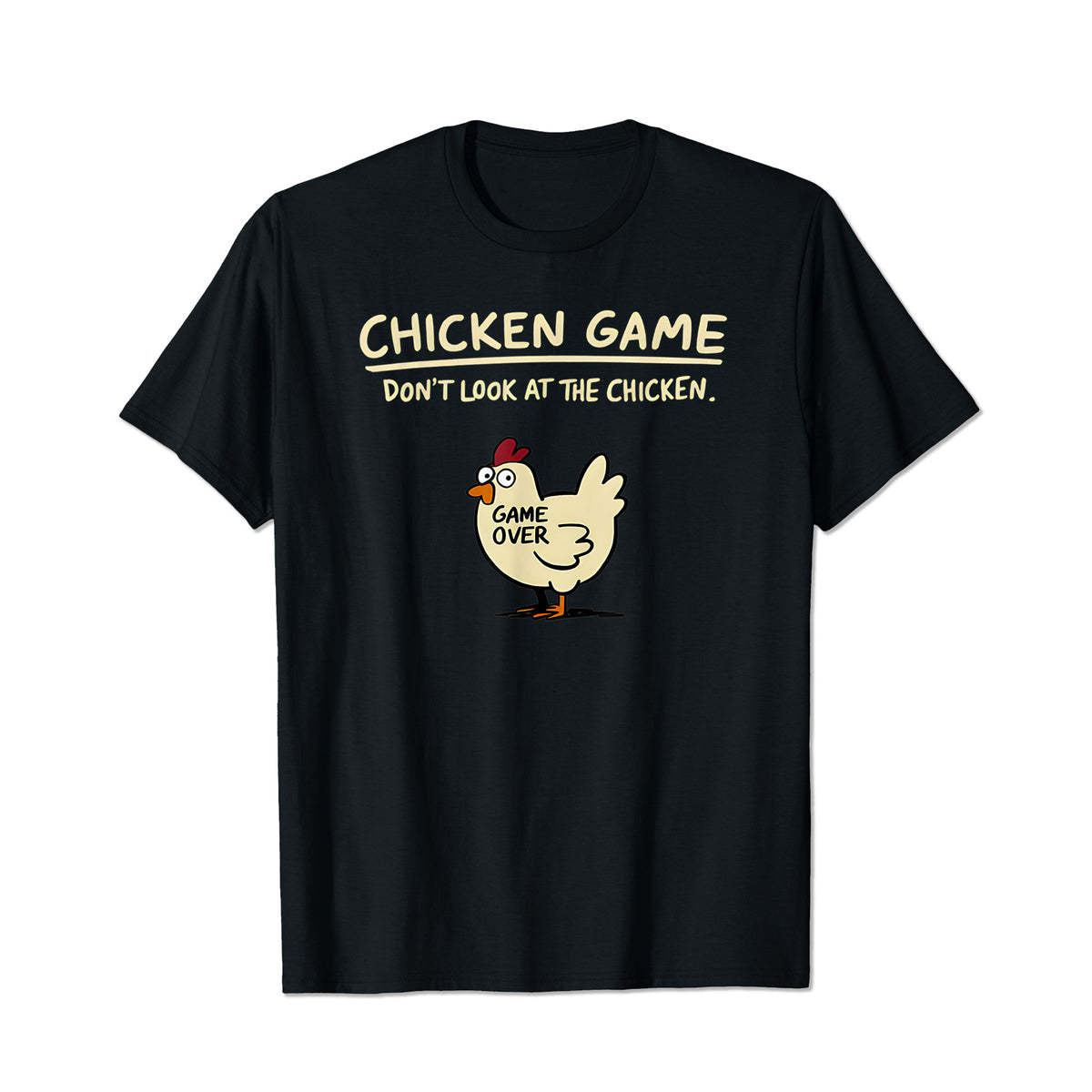 Chicken Game Funny Men T-Shirts, Plus Size Short Sleeve T Shirt for Men Big and Tall Men Tees Shirts