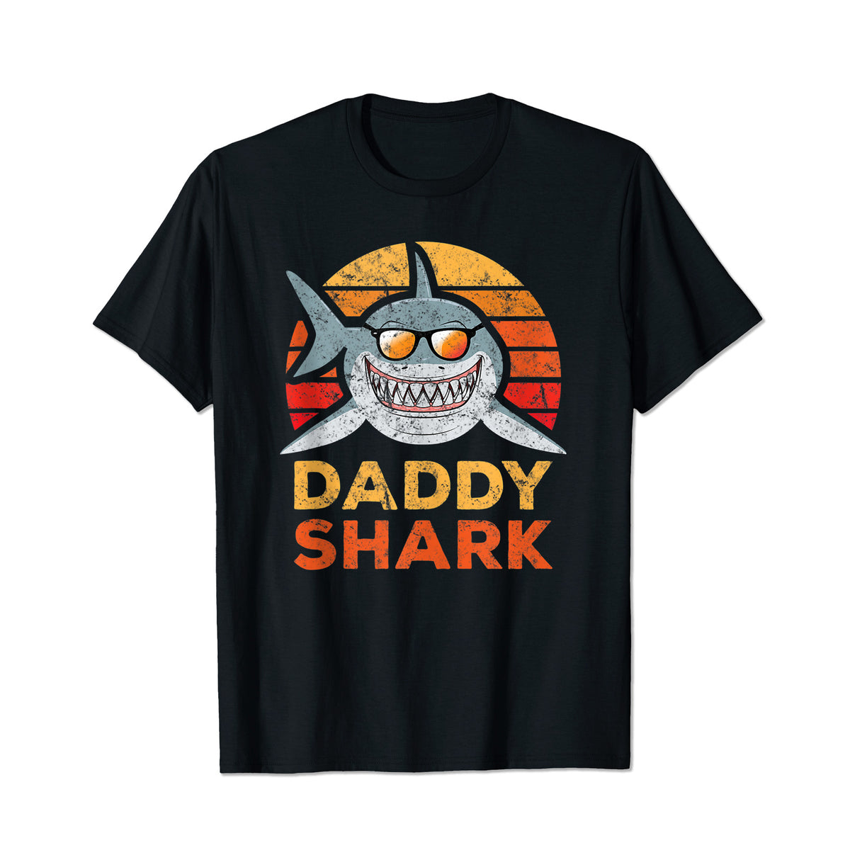 Funny Daddy Shark Fathers Day Dad Papa Men T Shirts Big and Tall Men Shirts Plus Size Short Sleeve Fashion Casual T Shirt Graphic Tee Shirts Tshirts