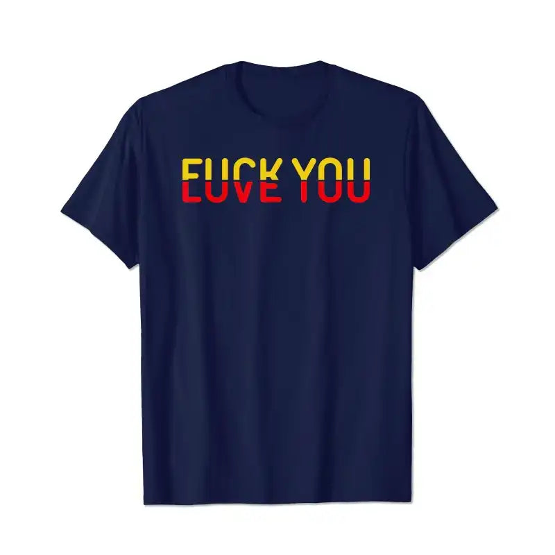 F**k You? Love You! Funny Men T-Shirts, Plus Size Short Sleeve T Shirt for Men Big and Tall Men Tees Shirts - BigTallGuys