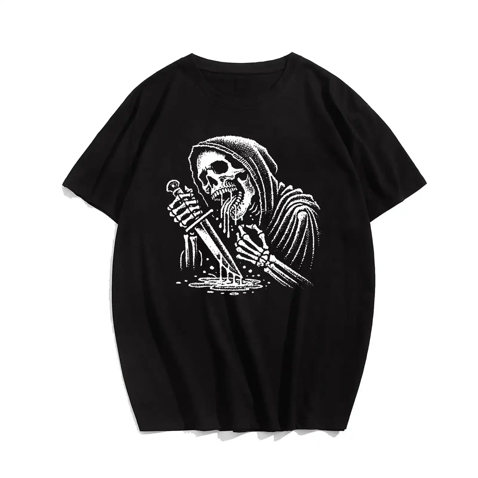 Skull Skeleton T0 5DLS 001 Men T Shirts Big and Tall Men Shirts Plus Size Short Sleeve Fashion Casual T Shirt Graphic Tee Shirts Tshirts - BigTallGuys