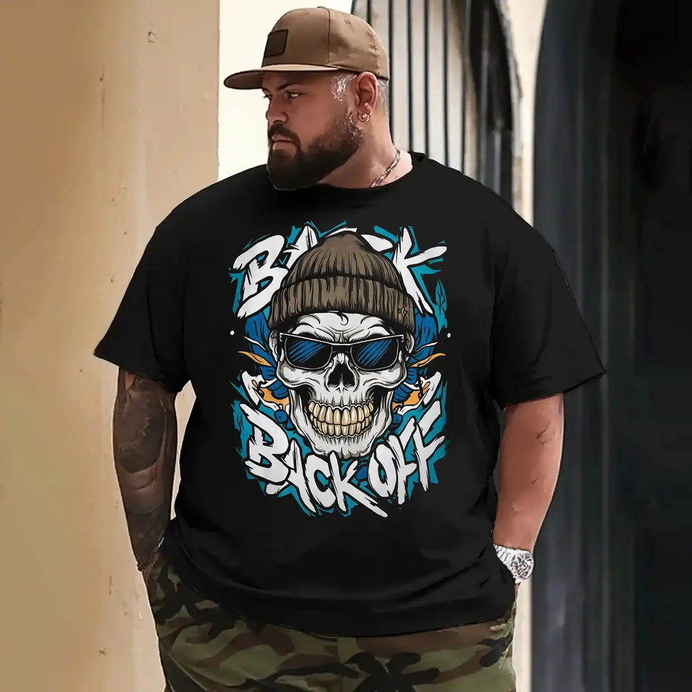 Skull Skeleton T0 5DLS 009 Men T Shirts Big and Tall Men Shirts Plus Size Short Sleeve Fashion Casual T Shirt Graphic Tee Shirts Tshirts - BigTallGuys