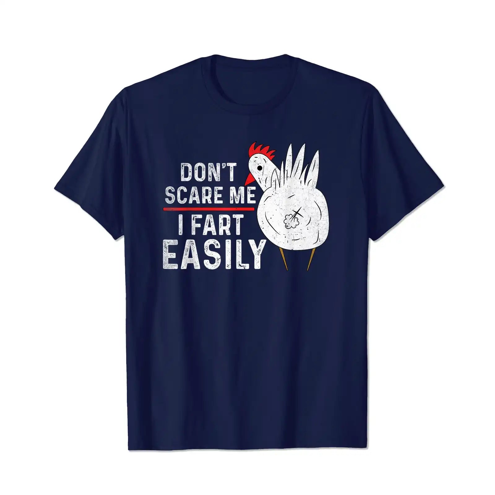 Don't Scare Me I Fart Easily Funny Men T-Shirts, Plus Size Short Sleeve T Shirt for Men Big and Tall Men Tees Shirts - BigTallGuys