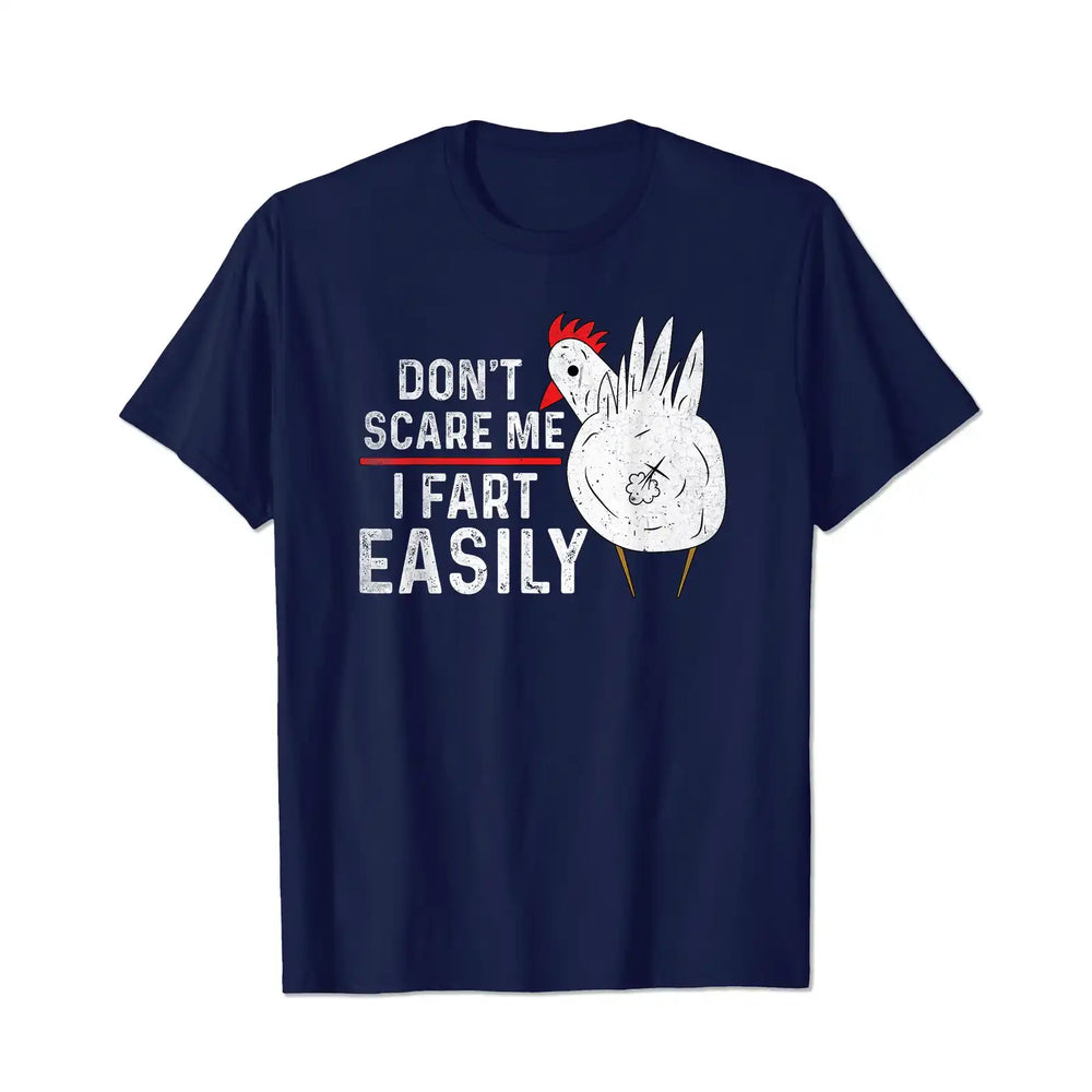Don't Scare Me I Fart Easily Funny Men T-Shirts, Plus Size Short Sleeve T Shirt for Men Big and Tall Men Tees Shirts - BigTallGuys