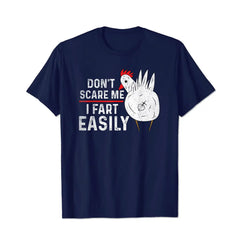 Don't Scare Me I Fart Easily Funny Men T-Shirts, Plus Size Short Sleeve T Shirt for Men Big and Tall Men Tees Shirts - BigTallGuys