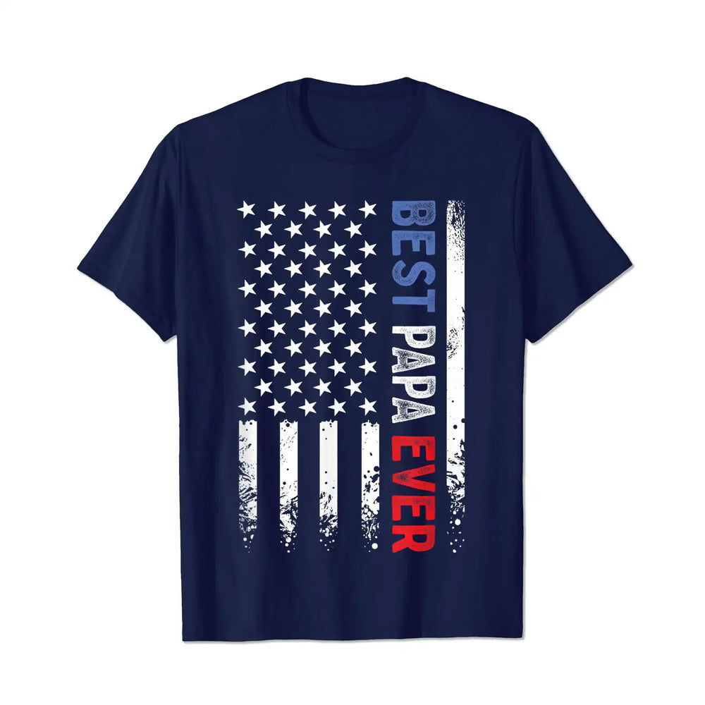 Best Papa Ever Men T Shirts Big and Tall Men Shirts Plus Size Short Sleeve Fashion Casual T Shirt Graphic Tee Shirts Tshirts - BigTallGuys