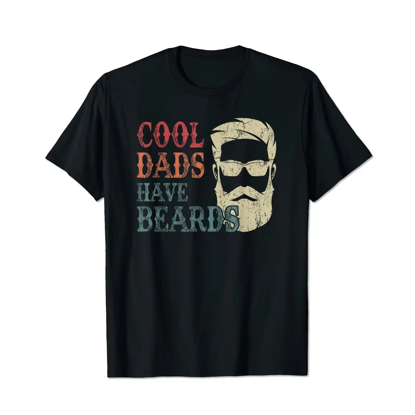 Cool Dads Have Beards 2 Men T Shirts Big and Tall Men Shirts Plus Size Short Sleeve Fashion Casual T Shirt Graphic Tee Shirts Tshirts - BigTallGuys