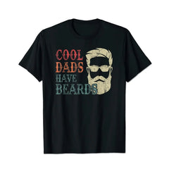 Cool Dads Have Beards 2 Men T Shirts Big and Tall Men Shirts Plus Size Short Sleeve Fashion Casual T Shirt Graphic Tee Shirts Tshirts - BigTallGuys