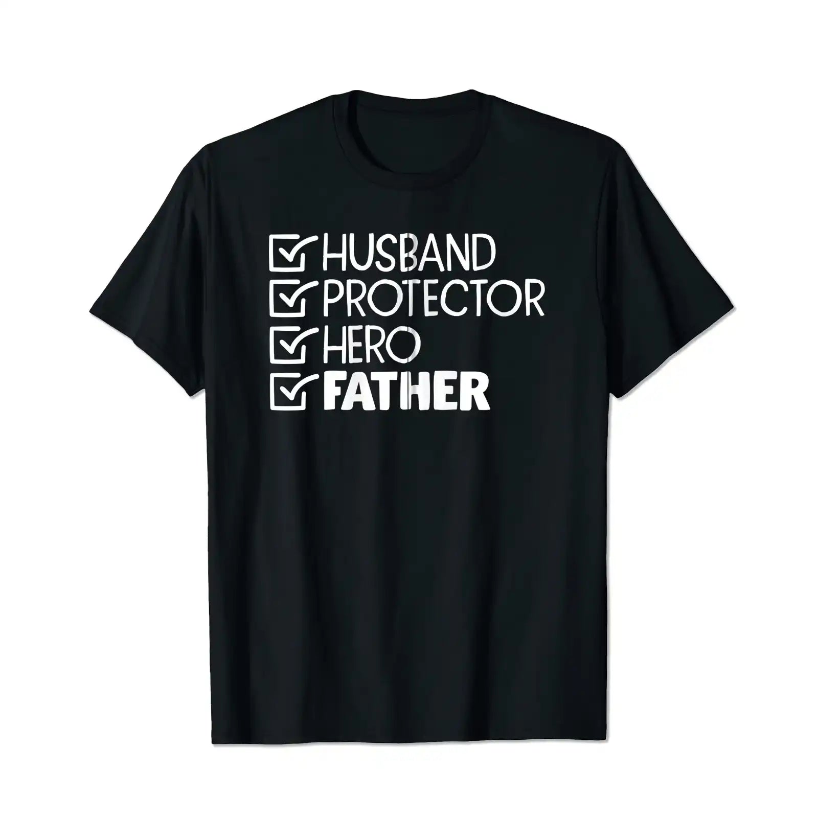 Husband Protector Hero Father Men T Shirts Big and Tall Men Shirts Plus Size Short Sleeve Fashion Casual T Shirt Graphic Tee Shirts Tshirts - BigTallGuys