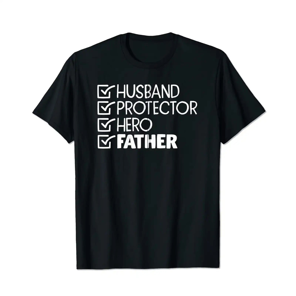 Husband Protector Hero Father Men T Shirts Big and Tall Men Shirts Plus Size Short Sleeve Fashion Casual T Shirt Graphic Tee Shirts Tshirts - BigTallGuys
