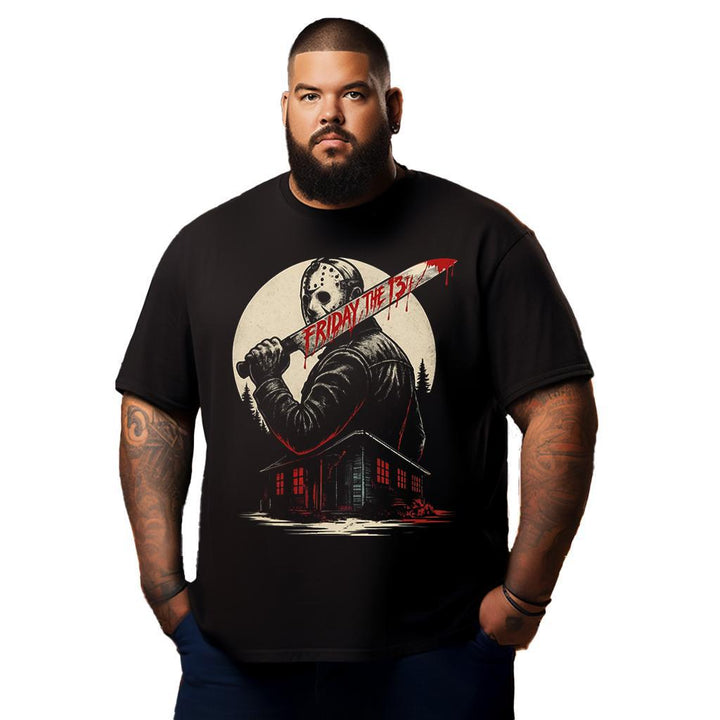 Halloween Horror Movie Night Shirt Halloween Horror T Shirt T0 5DM1 013 Men T Shirts Big and Tall Men Shirts Plus Size Short Sleeve Fashion Casual T Shirt Graphic Tee Shirts Tshirts