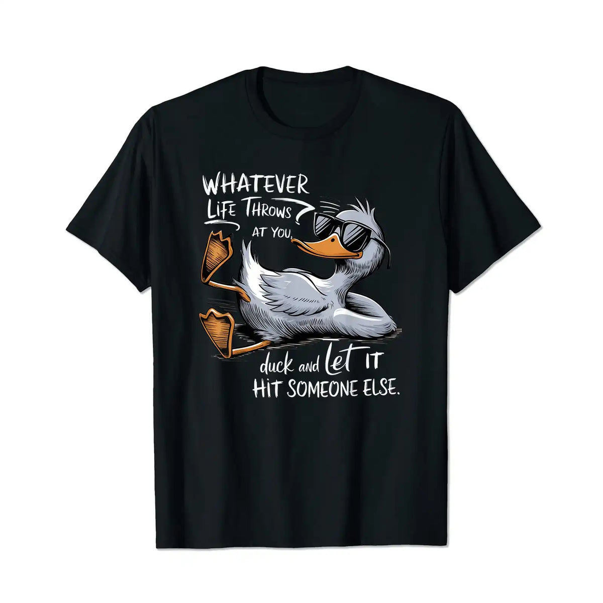 Funny Duck Quote Graphic Tees Men T Shirts Big and Tall Men Shirts Plus Size Short Sleeve Fashion Casual T Shirt Graphic Tee Shirts Tshirts - BigTallGuys