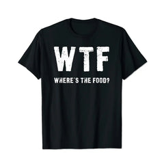 WTF Where's The Food Men T Shirts Big and Tall Men Shirts Plus Size Short Sleeve Fashion Casual T Shirt Graphic Tee Shirts Tshirts - BigTallGuys
