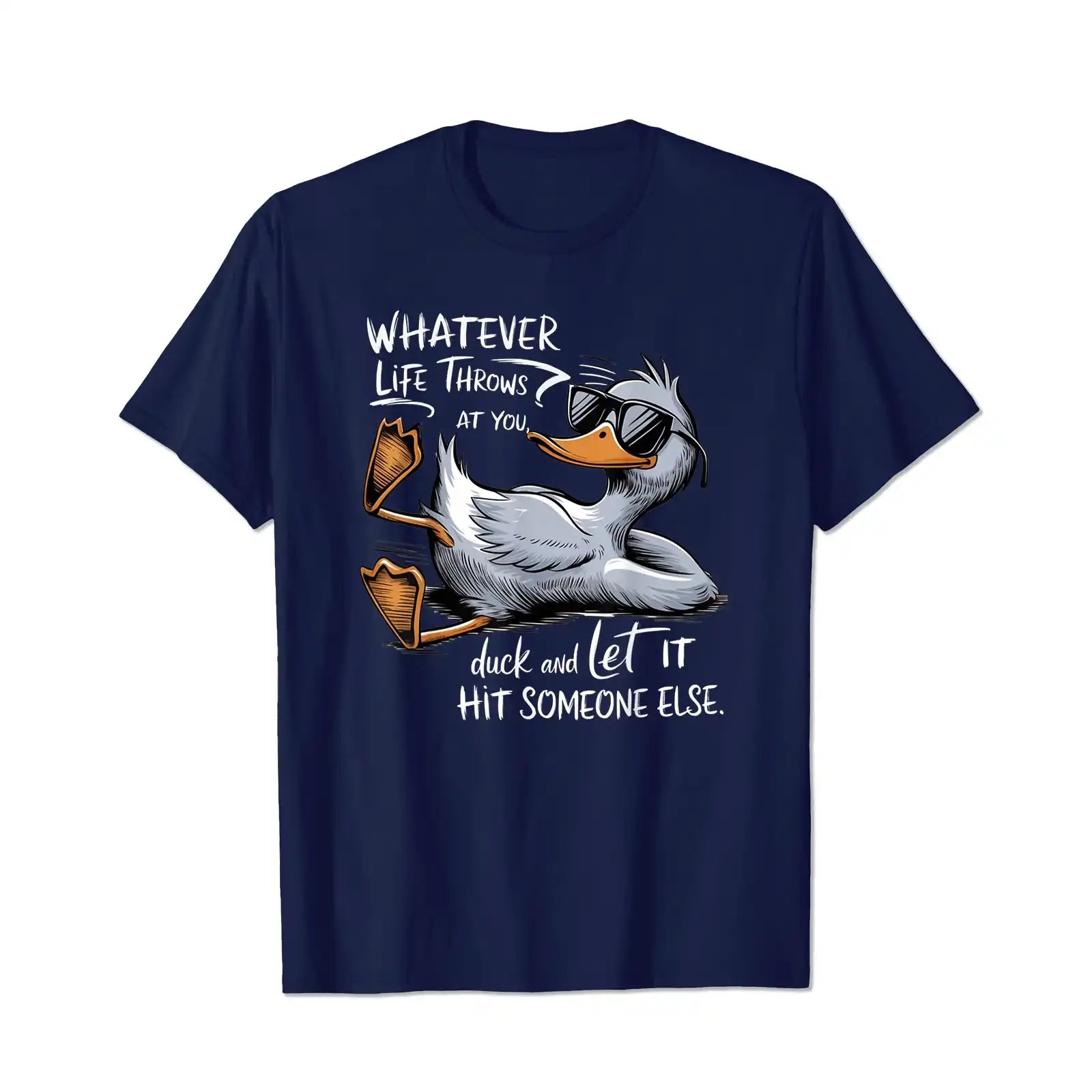 Funny Duck Quote Graphic Tees Men T Shirts Big and Tall Men Shirts Plus Size Short Sleeve Fashion Casual T Shirt Graphic Tee Shirts Tshirts - BigTallGuys