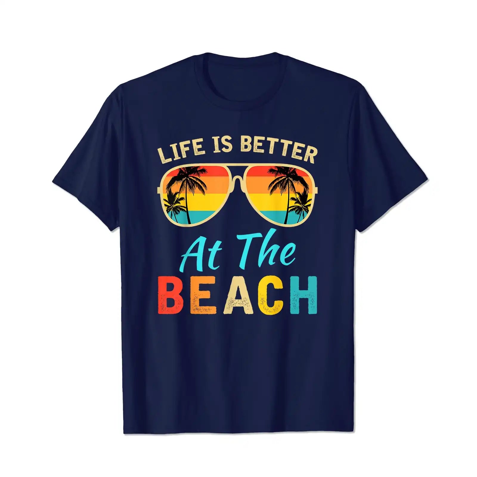 Life Is Better at The Beach 2 Men T Shirts Big and Tall Men Shirts Plus Size Short Sleeve Fashion Casual T Shirt Graphic Tee Shirts Tshirts - BigTallGuys