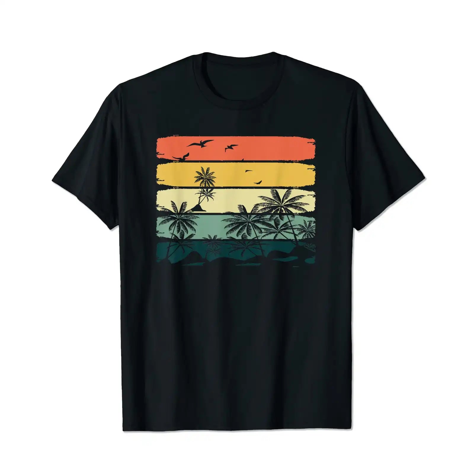 Summer Vibes Exotic Palm Trees Men T Shirts Big and Tall Men Shirts Plus Size Short Sleeve Fashion Casual T Shirt Graphic Tee Shirts Tshirts - BigTallGuys