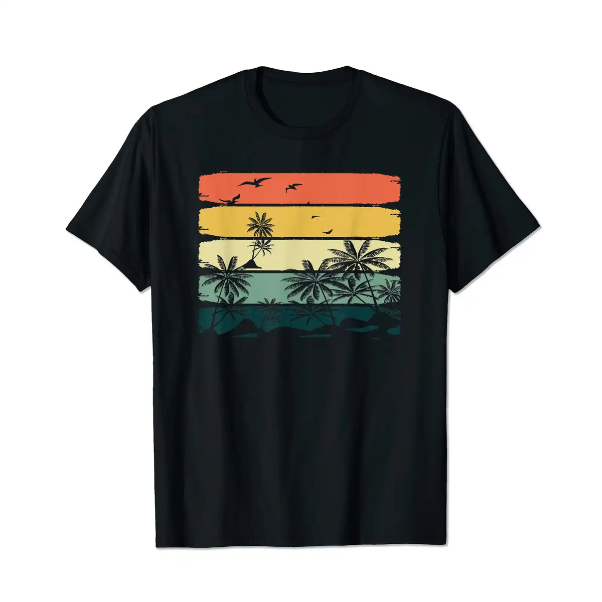 Summer Vibes Exotic Palm Trees Men T Shirts Big and Tall Men Shirts Plus Size Short Sleeve Fashion Casual T Shirt Graphic Tee Shirts Tshirts - BigTallGuys