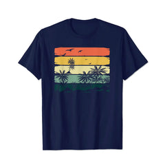 Summer Vibes Exotic Palm Trees Men T Shirts Big and Tall Men Shirts Plus Size Short Sleeve Fashion Casual T Shirt Graphic Tee Shirts Tshirts - BigTallGuys