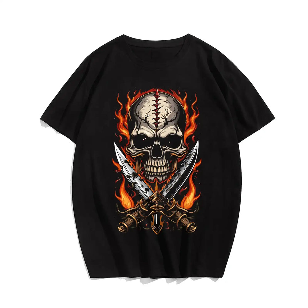 Skull Skeleton T0 5DLS 007 Men T Shirts Big and Tall Men Shirts Plus Size Short Sleeve Fashion Casual T Shirt Graphic Tee Shirts Tshirts - BigTallGuys