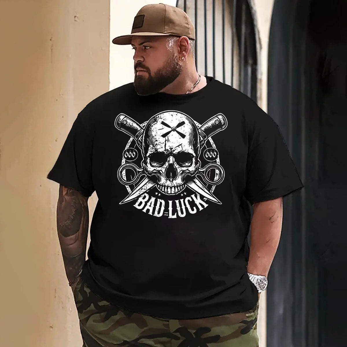 Skull Skeleton T0 5DLS 015 Men T Shirts Big and Tall Men Shirts Plus Size Short Sleeve Fashion Casual T Shirt Graphic Tee Shirts Tshirts