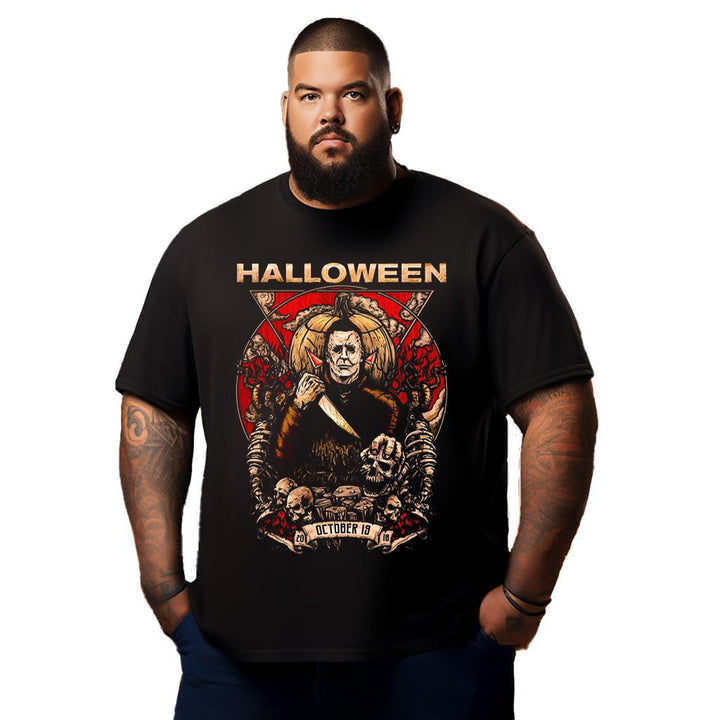 Halloween Horror Movie Night Shirt Halloween Horror T Shirt T0 5DM1 008 Men T Shirts Big and Tall Men Shirts Plus Size Short Sleeve Fashion Casual T Shirt Graphic Tee Shirts Tshirts