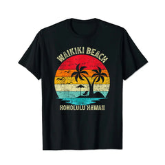 Hawaii Beach Summer Vacation Men T Shirts Big and Tall Men Shirts Plus Size Short Sleeve Fashion Casual T Shirt Graphic Tee Shirts Tshirts - BigTallGuys