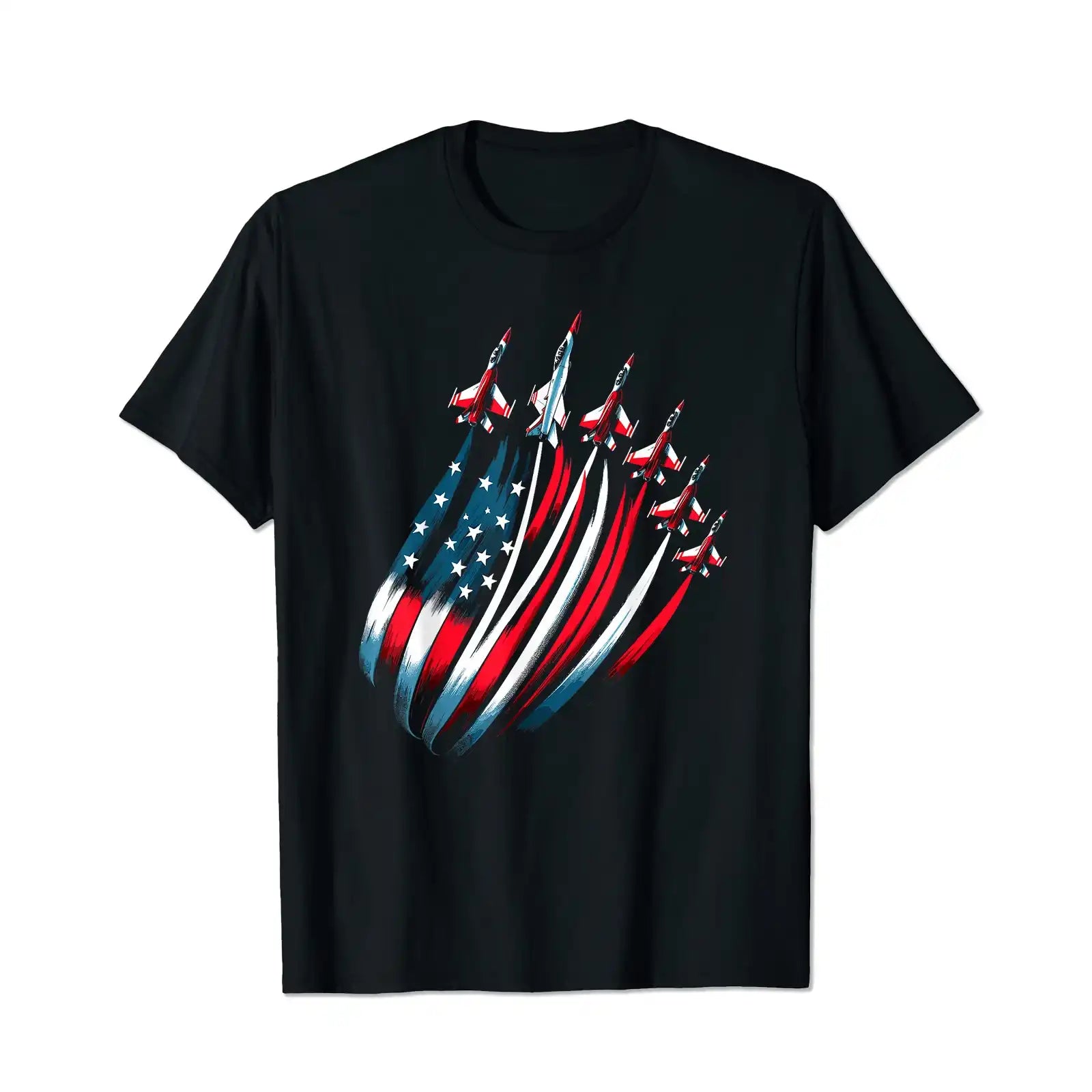 4th of July Jet American Flag Patriotic USA 4 Men T Shirts Big and Tall Men Shirts Plus Size Short Sleeve Fashion Casual T Shirt Graphic Tee Shirts Tshirts - BigTallGuys