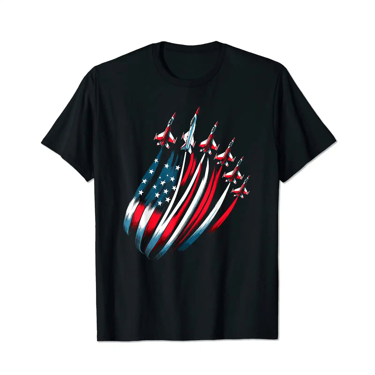4th of July Jet American Flag Patriotic USA 4 Men T Shirts Big and Tall Men Shirts Plus Size Short Sleeve Fashion Casual T Shirt Graphic Tee Shirts Tshirts - BigTallGuys