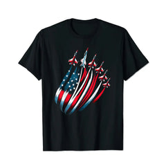 4th of July Jet American Flag Patriotic USA 4 Men T Shirts Big and Tall Men Shirts Plus Size Short Sleeve Fashion Casual T Shirt Graphic Tee Shirts Tshirts - BigTallGuys