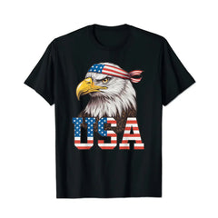 USA Eagle 4th Of July American 1776 America Flag Men T Shirts Big and Tall Men Shirts Plus Size Short Sleeve Fashion Casual T Shirt Graphic Tee Shirts Tshirts - BigTallGuys