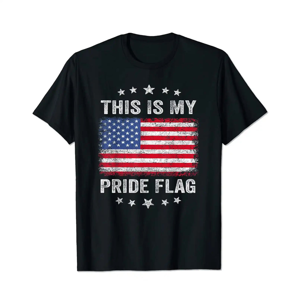 This Is My Pride Flag USA American 4th of July Patriotic Men T Shirts Big and Tall Men Shirts Plus Size Short Sleeve Fashion Casual T Shirt Graphic Tee Shirts Tshirts - BigTallGuys