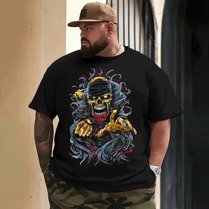 Skull Skeleton T0 5DLS 016 Men T Shirts Big and Tall Men Shirts Plus Size Short Sleeve Fashion Casual T Shirt Graphic Tee Shirts Tshirts