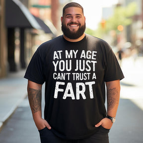 Cant Trust Fart Funny Men T-Shirts, Plus Size Short Sleeve T Shirt for Men Big and Tall Men Tees Shirts