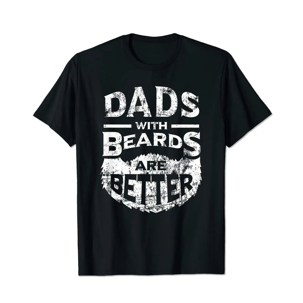 Dads With Beards Are Better 2 Men T Shirts Big and Tall Men Shirts Plus Size Short Sleeve Fashion Casual T Shirt Graphic Tee Shirts Tshirts - BigTallGuys
