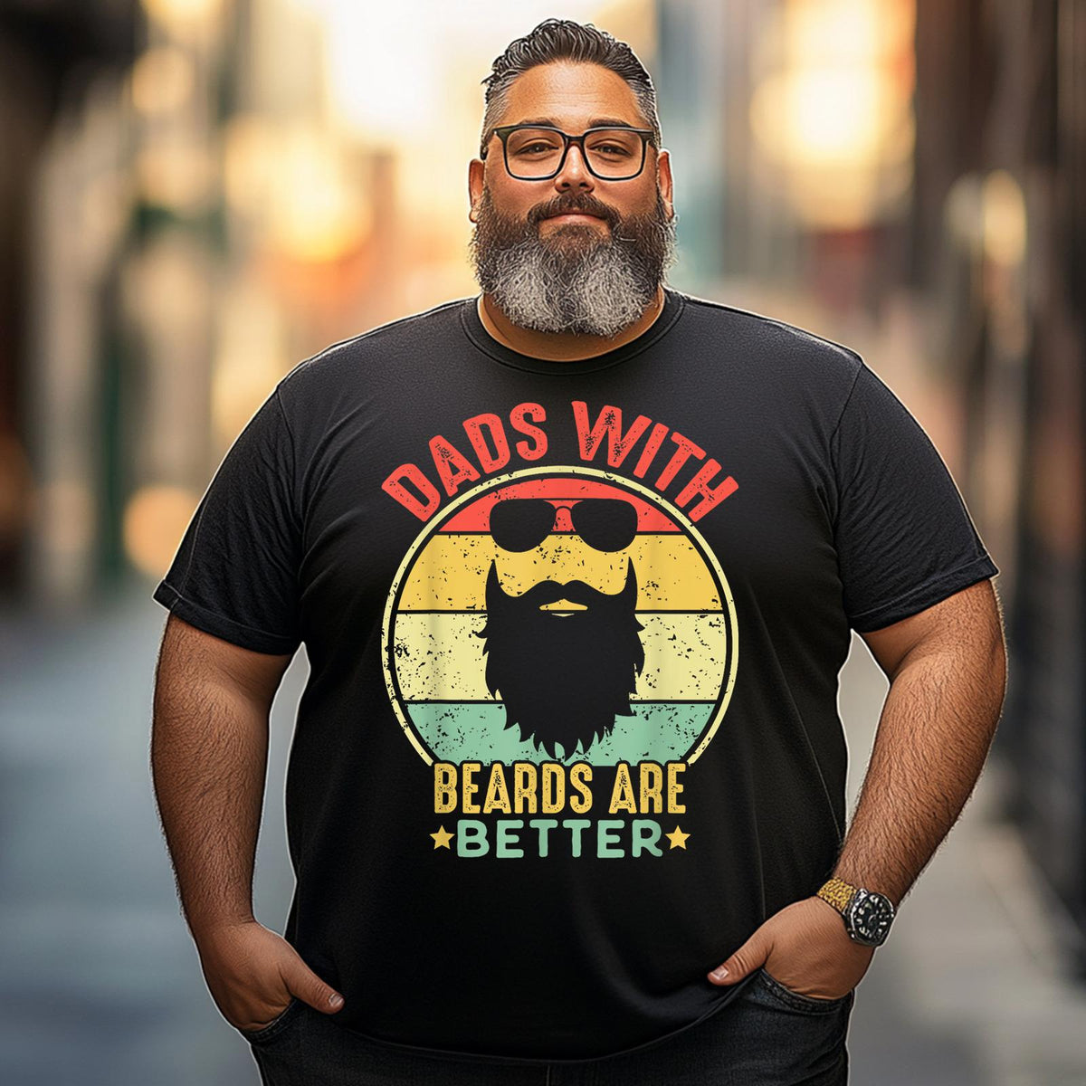 Dads With Beards Are Better Men T Shirts Big and Tall Men Shirts Plus Size Short Sleeve Fashion Casual T Shirt Graphic Tee Shirts Tshirts
