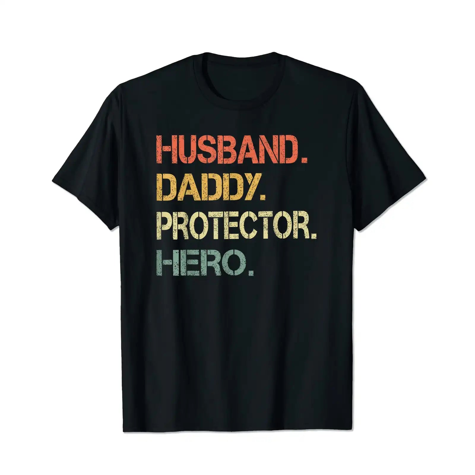 Husband Daddy Protector Hero Men T Shirts Big and Tall Men Shirts Plus Size Short Sleeve Fashion Casual T Shirt Graphic Tee Shirts Tshirts - BigTallGuys