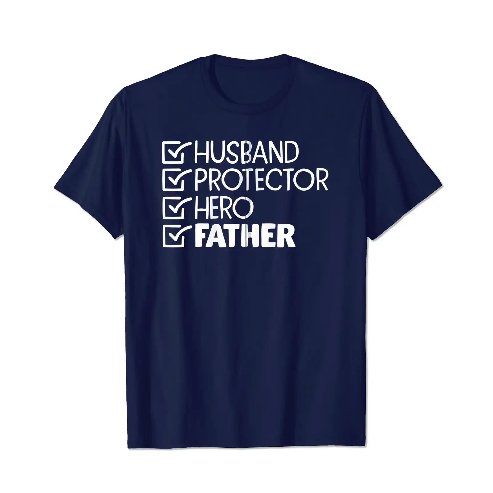 Husband Protector Hero Father Men T Shirts Big and Tall Men Shirts Plus Size Short Sleeve Fashion Casual T Shirt Graphic Tee Shirts Tshirts - BigTallGuys