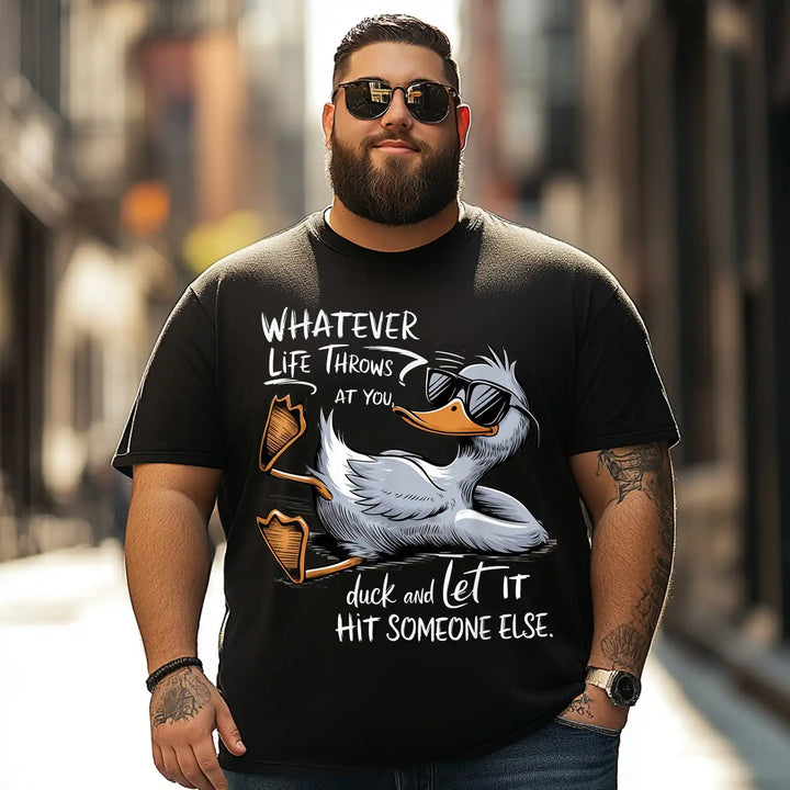Funny Duck Quote Graphic Tees Men T Shirts Big and Tall Men Shirts Plus Size Short Sleeve Fashion Casual T Shirt Graphic Tee Shirts Tshirts