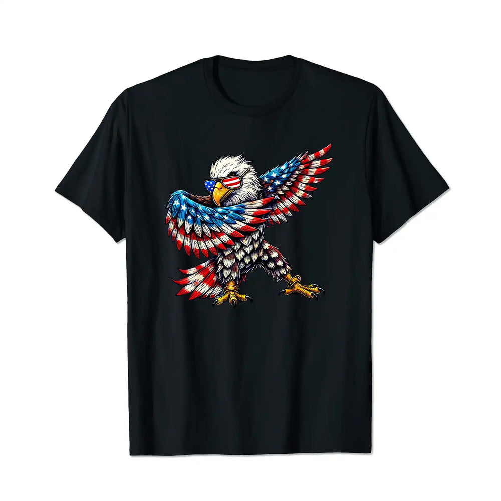 American Flag Bald Eagle Patriotic Eagle 4th of July USA Men T Shirts Big and Tall Men Shirts Plus Size Short Sleeve Fashion Casual T Shirt Graphic Tee Shirts Tshirts - BigTallGuys