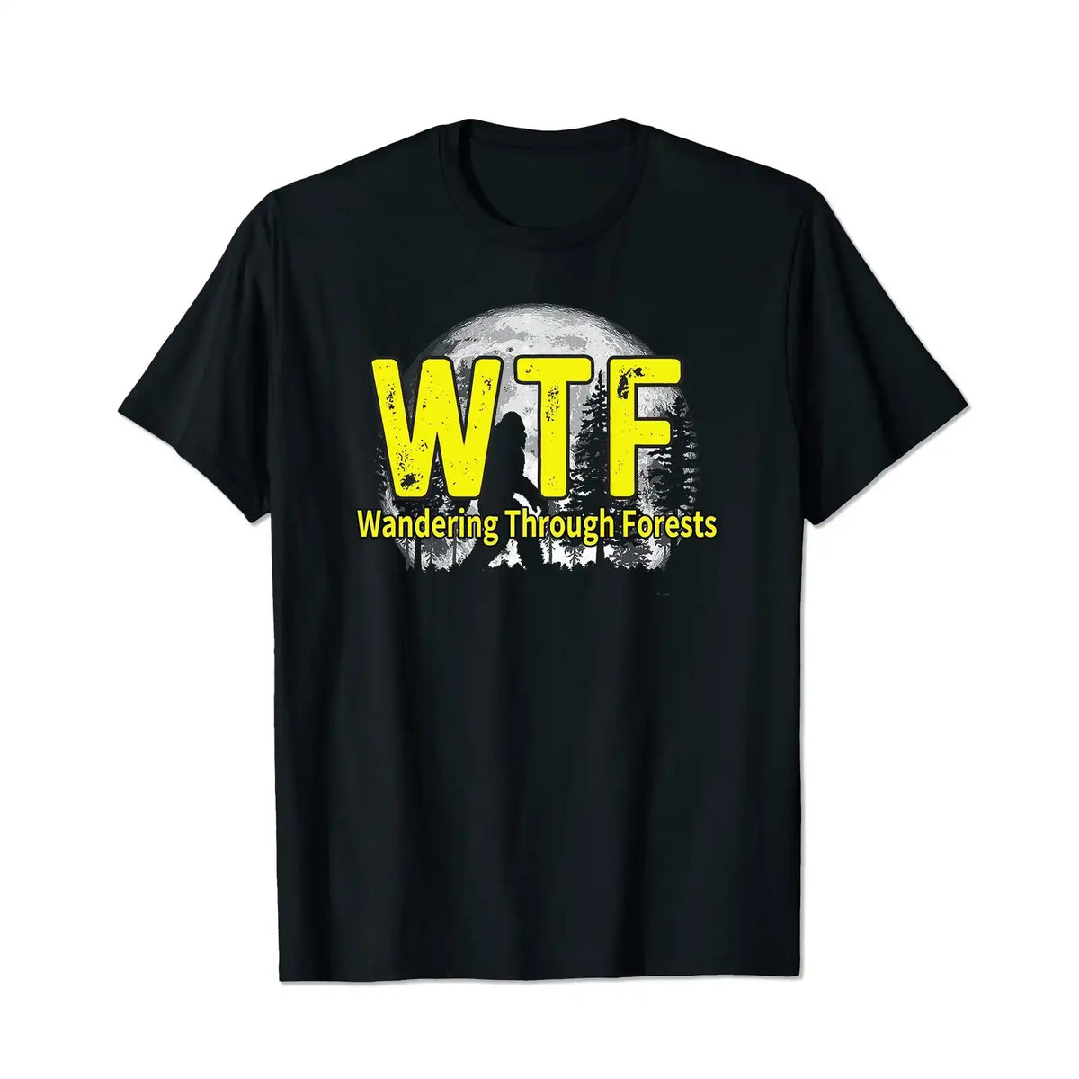 WTF Wandering Through Forests Men T Shirts Big and Tall Men Shirts Plus Size Short Sleeve Fashion Casual T Shirt Graphic Tee Shirts Tshirts - BigTallGuys
