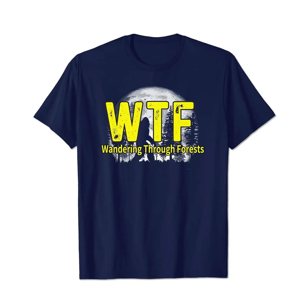 WTF Wandering Through Forests Men T Shirts Big and Tall Men Shirts Plus Size Short Sleeve Fashion Casual T Shirt Graphic Tee Shirts Tshirts - BigTallGuys