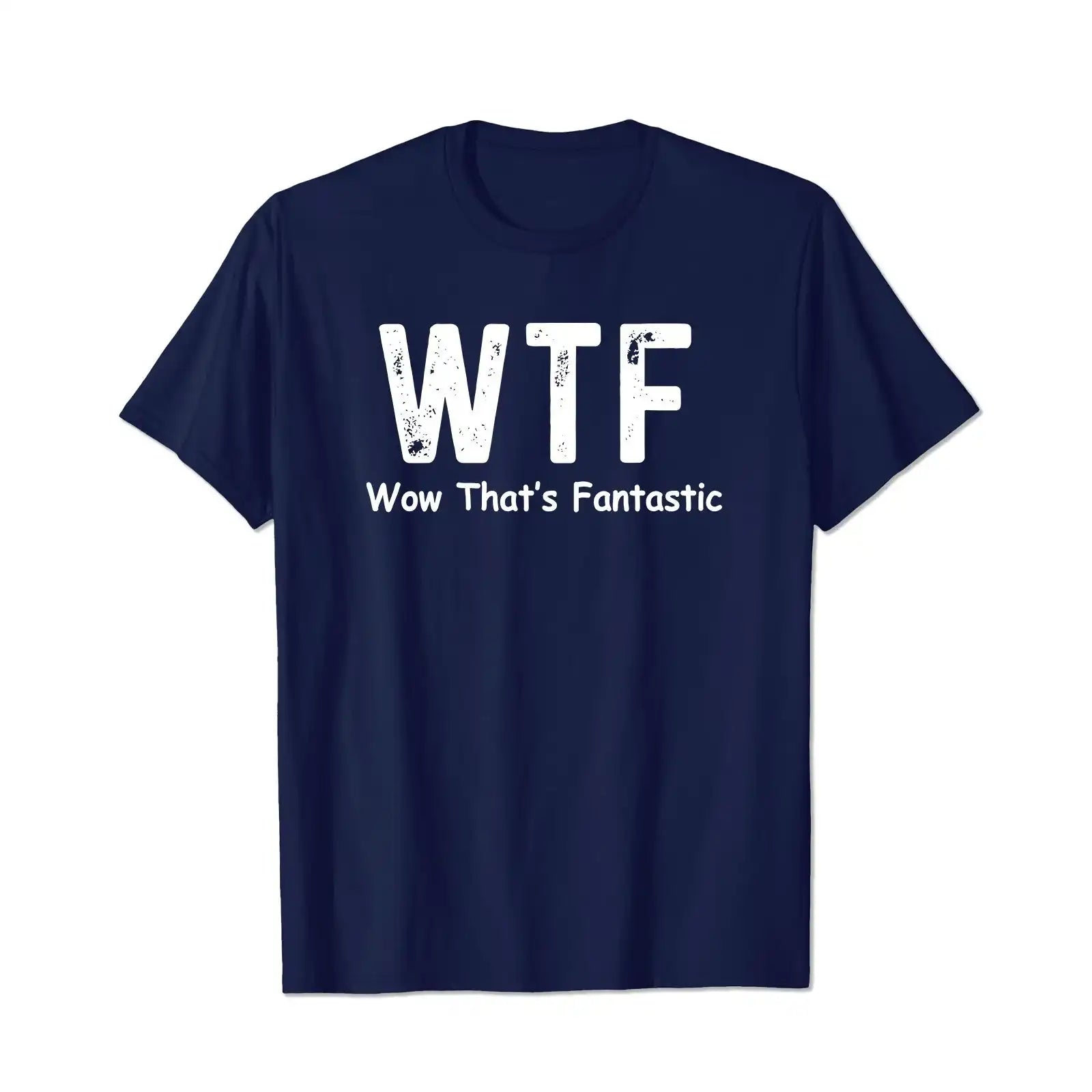 WTF Wow That's Fantastic Men T Shirts Big and Tall Men Shirts Plus Size Short Sleeve Fashion Casual T Shirt Graphic Tee Shirts Tshirts - BigTallGuys