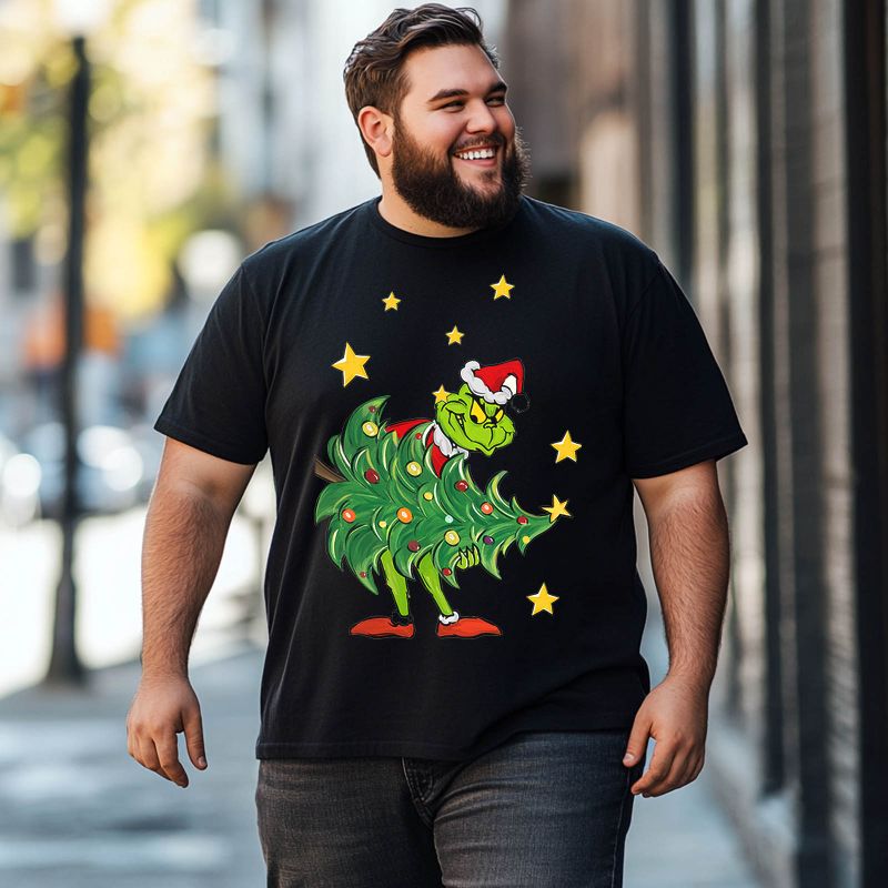 Christmas T Shirt for Men Big & Tall Men Xmas T Shirt T0 5DOJ 023 Men T Shirts Big and Tall Men Shirts Plus Size Short Sleeve Fashion Casual T Shirt Graphic Tee Shirts Tshirts