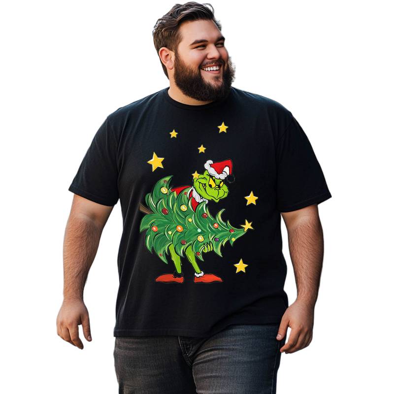 Christmas T Shirt for Men Big & Tall Men Xmas T Shirt T0 5DOJ 023 Men T Shirts Big and Tall Men Shirts Plus Size Short Sleeve Fashion Casual T Shirt Graphic Tee Shirts Tshirts