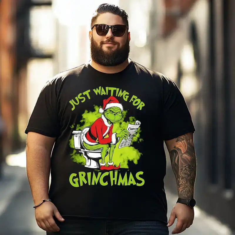Christmas T Shirt for Men Big & Tall Men Xmas T Shirt T0 5DOJ 002 Men T Shirts Big and Tall Men Shirts Plus Size Short Sleeve Fashion Casual T Shirt Graphic Tee Shirts Tshirts - BigTallGuys