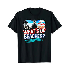 Whats Up Beaches Vacation Summer Men T Shirts Big and Tall Men Shirts Plus Size Short Sleeve Fashion Casual T Shirt Graphic Tee Shirts Tshirts - BigTallGuys