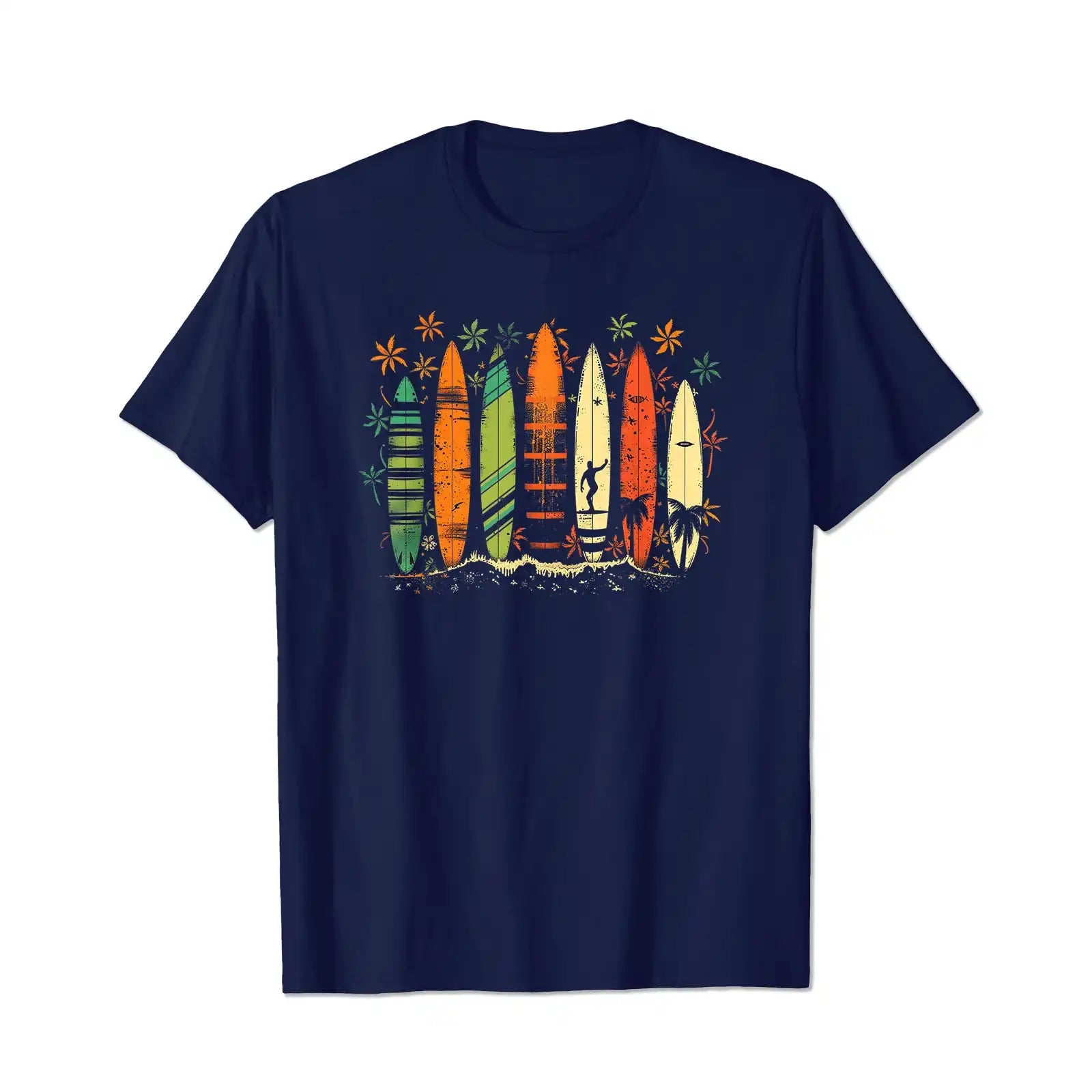 Surfboarder Hawaii Wave Surfing Beach Surfer 2 Men T Shirts Big and Tall Men Shirts Plus Size Short Sleeve Fashion Casual T Shirt Graphic Tee Shirts Tshirts - BigTallGuys
