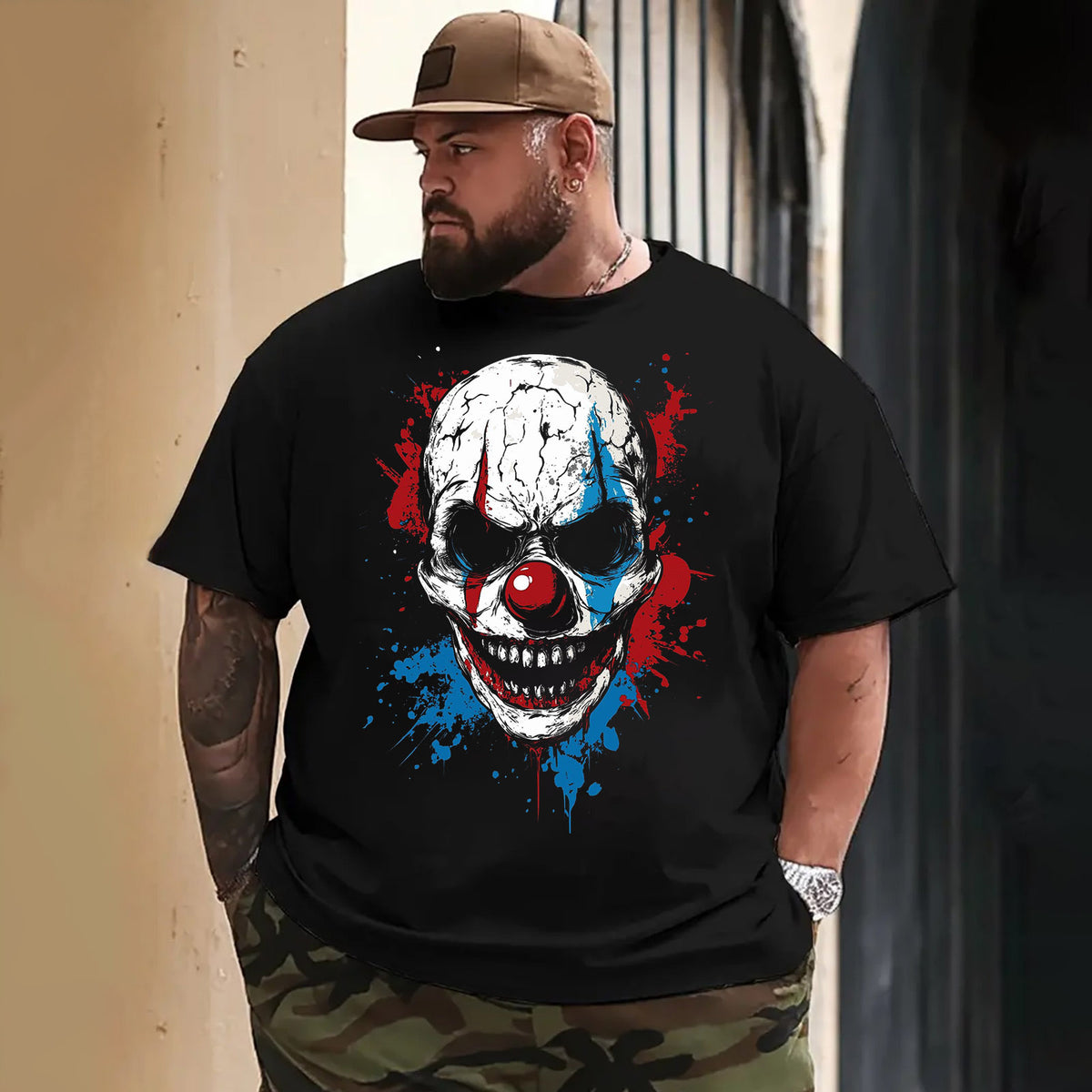 Skull Skeleton T0 5DLS 013 Men T Shirts Big and Tall Men Shirts Plus Size Short Sleeve Fashion Casual T Shirt Graphic Tee Shirts Tshirts