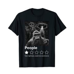 People Negative Reviews Not Recommend Bigfoot Sasquatch Cotton T Shirts - BigTallGuys